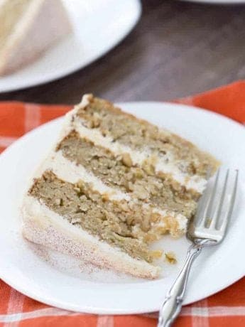 Apple Cider Cake with Malted Vanilla Frosting