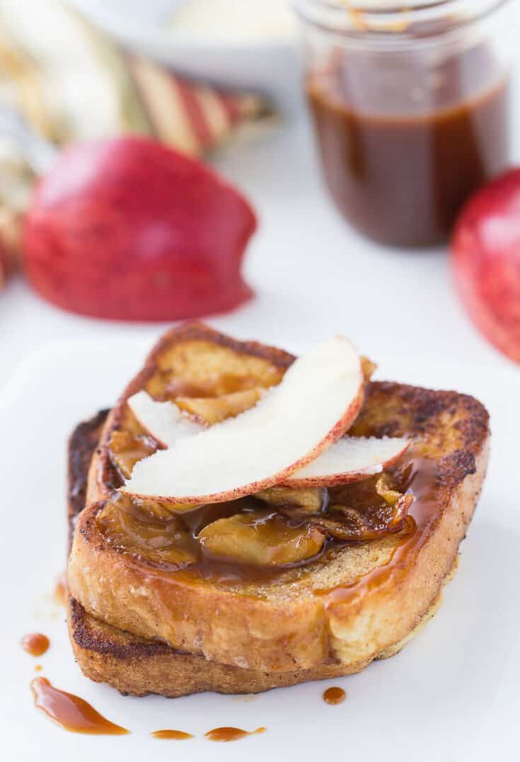 This Coconut Apple Caramel French Toast recipe is sweet and perfect for brunch. 