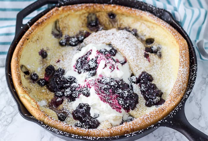 Cast Iron Skillet Dutch Baby Pancakes Recipe - Hello Creative Family