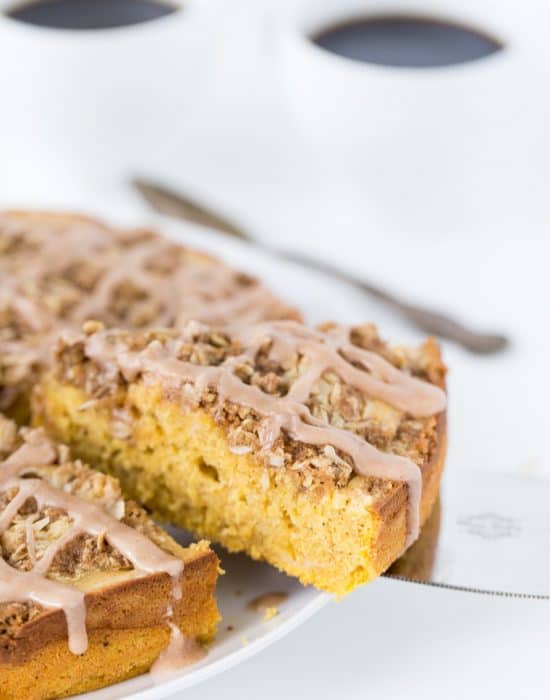 This Pumpkin Spice Latte Coffee Cake puts the coffee in coffee cake with a bold pumpkin flavor and a strong coffee flavor added for an extra kick.