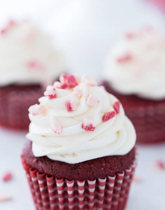 Peppermint Red Velvet Cupcakes