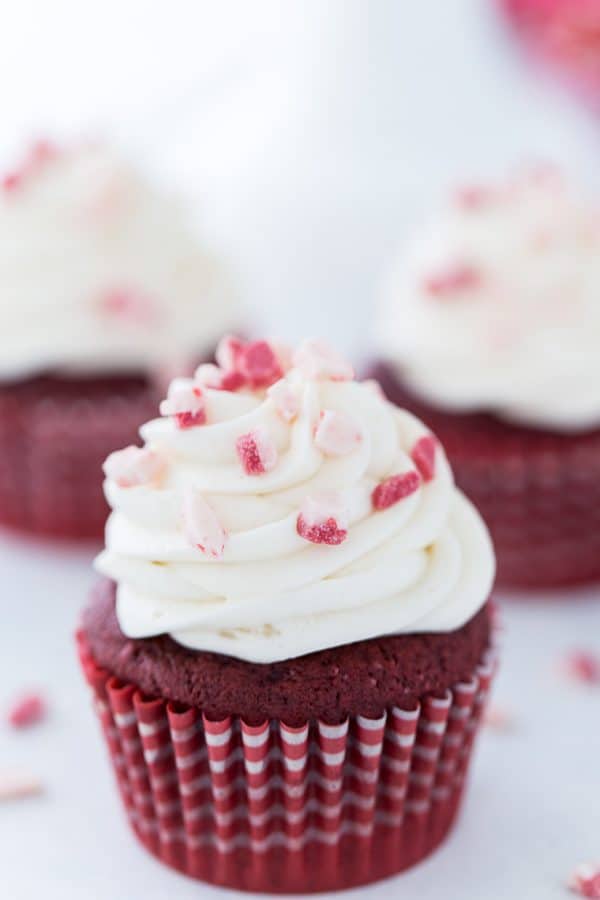 Peppermint Red Velvet Cupcakes