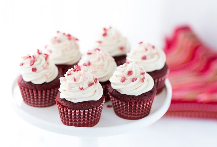 Peppermint Red Velvet Cupcakes