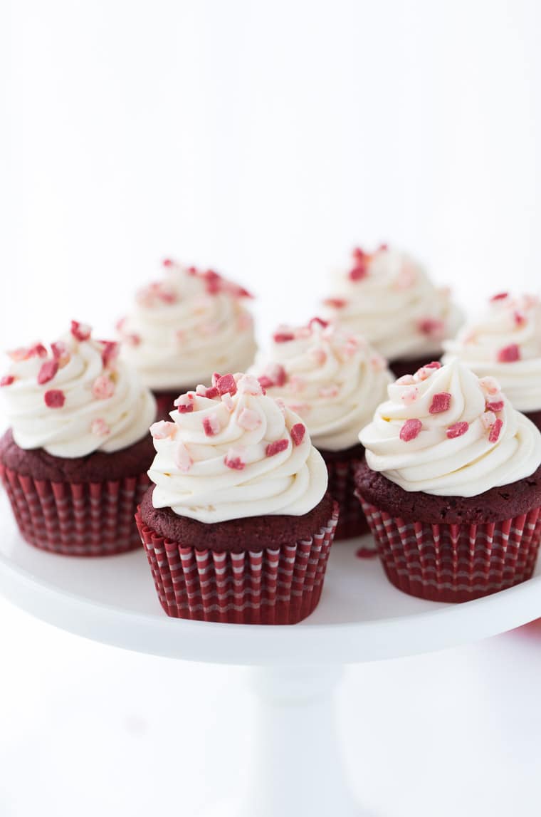 These peppermint red velvet cupcakes are a great combination of moist fluffy cupcakes with hints of chocolate AND peppermint.