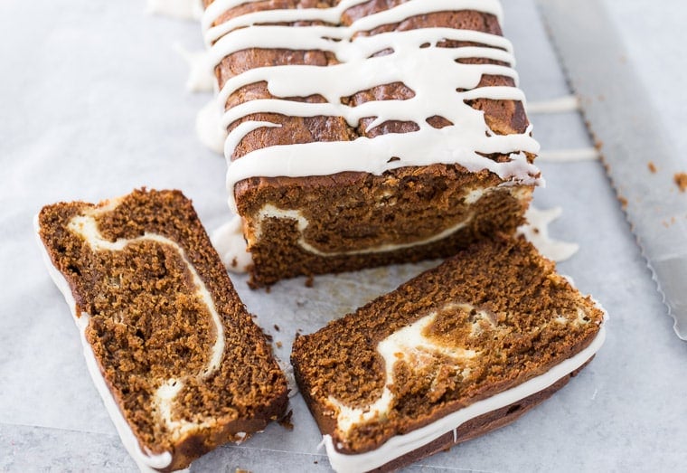 Gingerbread Latte Cake with Maple Glaze