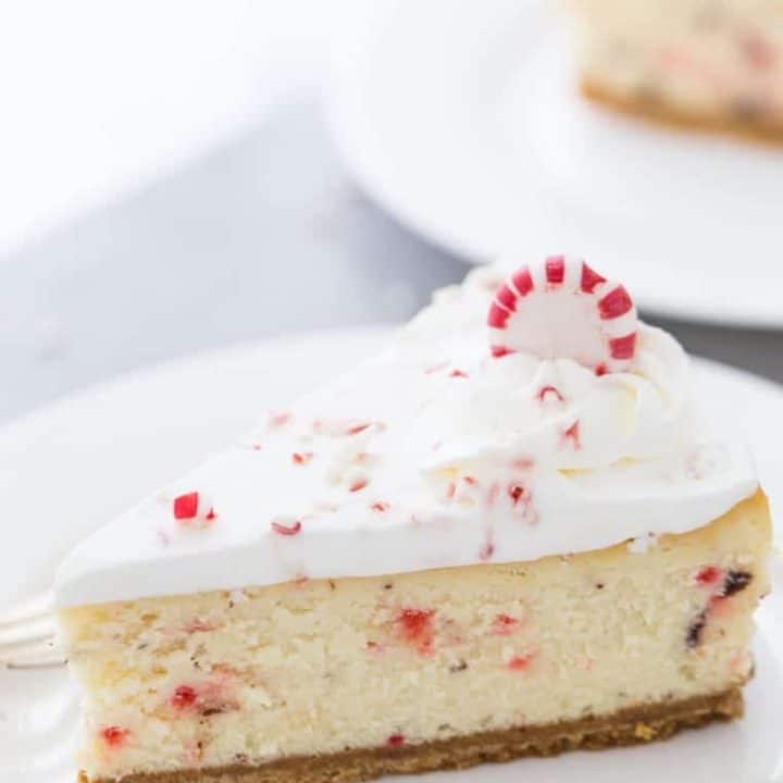 Peppermint White Chocolate Cheesecake