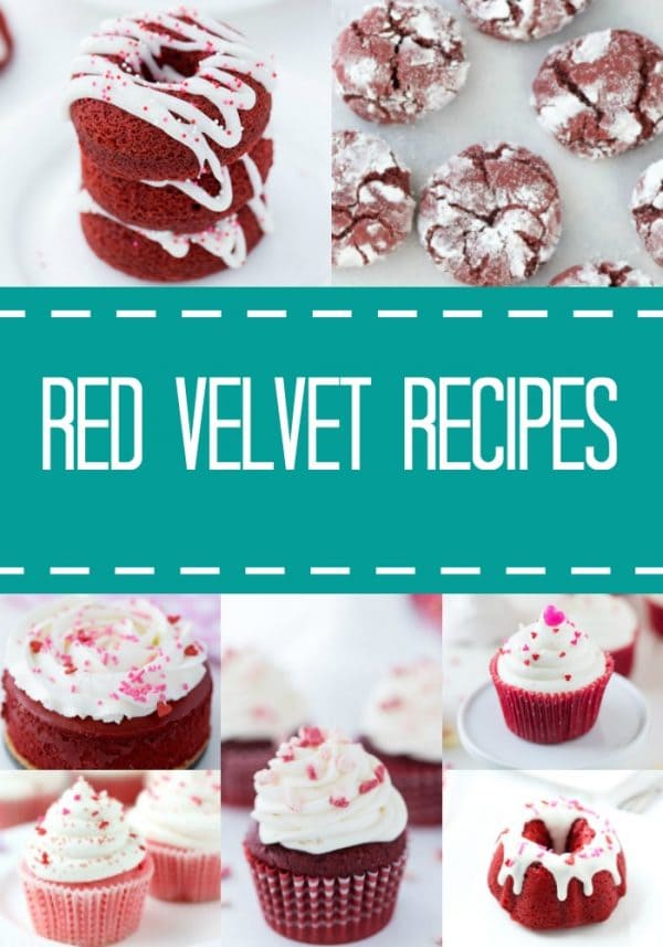 A collection of my favorite red velvet recipes just in time for Valentine's Day. From red velvet cheesecake to mini bundts, these classic recipes are a must.