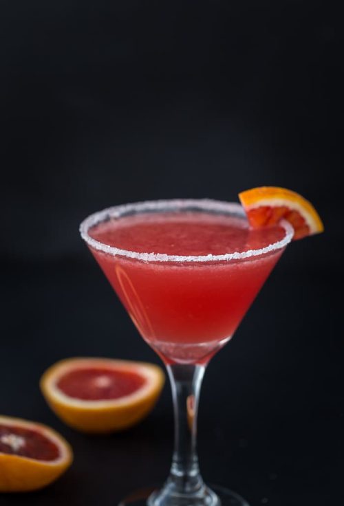 blood orange vanilla martini