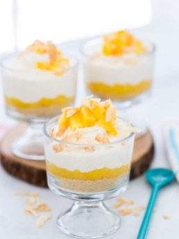 Coconut Mango MousseThis tropical coconut mango mousse will take you to the tropics with the creamy coconut mousse and sweet mango infusion.