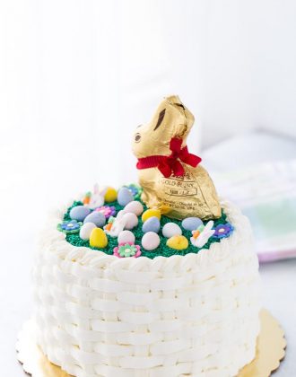 Easter Basketweave Cake