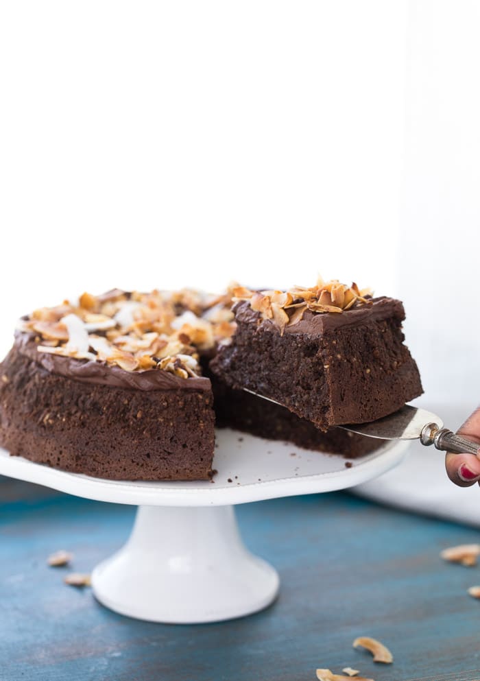 Chocolate Coconut Crazy 8 Cake - Goodie Godmother