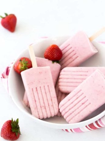 Strawberry Coconut Cheesecake Popsicles
