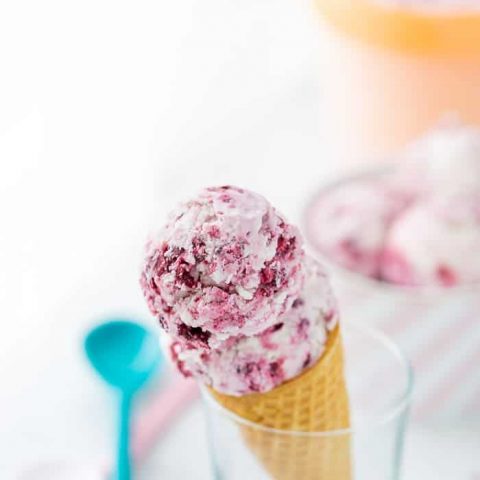 The combination of sweet, tart blackberries with creamy coconut flavor in this blackberry coconut ice cream is insanely good and perfect for summer!