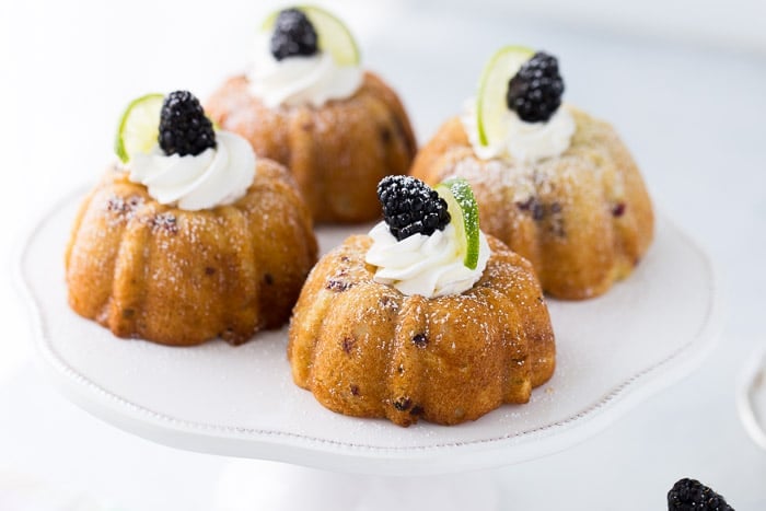 Blackberry Lime Mojito Cakes