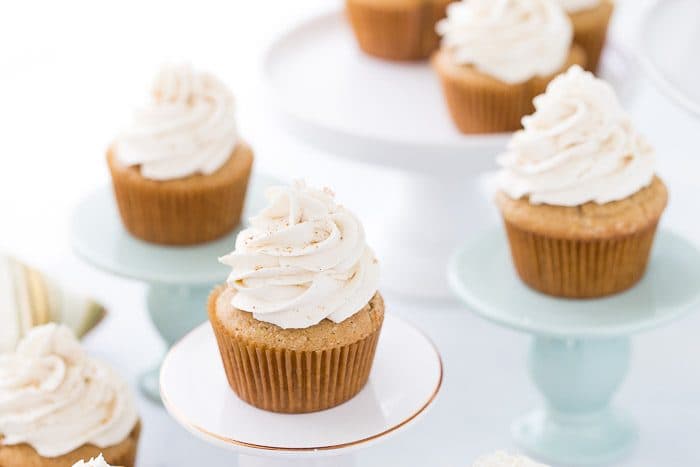 Moist and flavorful brown sugar cupcakes that are perfect for fall and holiday season baking.