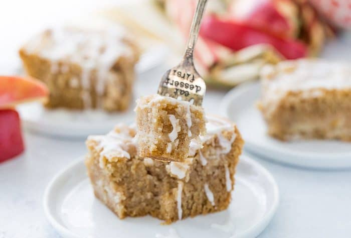 This is my Grandma's Apple Cake Recipe that's perfect for all your fall gatherings. With lightly spiced apples and a sweet glaze, each slice is comforting.