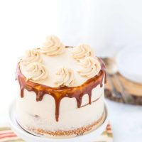 This brown butter cake with maple caramel buttercream starts with a rich nutty brown butter cake wrapped in a sweet maple caramel buttercream.