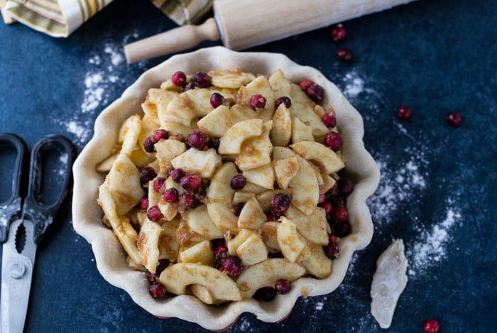 Add a little color to your classic apple pie with cranberries. This cranberry apple pie is the perfect combination of sweet and tart in every slice. 