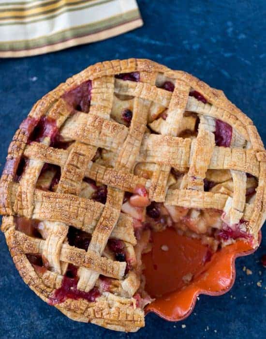 Add a little color to your classic apple pie with cranberries. This cranberry apple pie is the perfect combination of sweet and tart in every slice.
