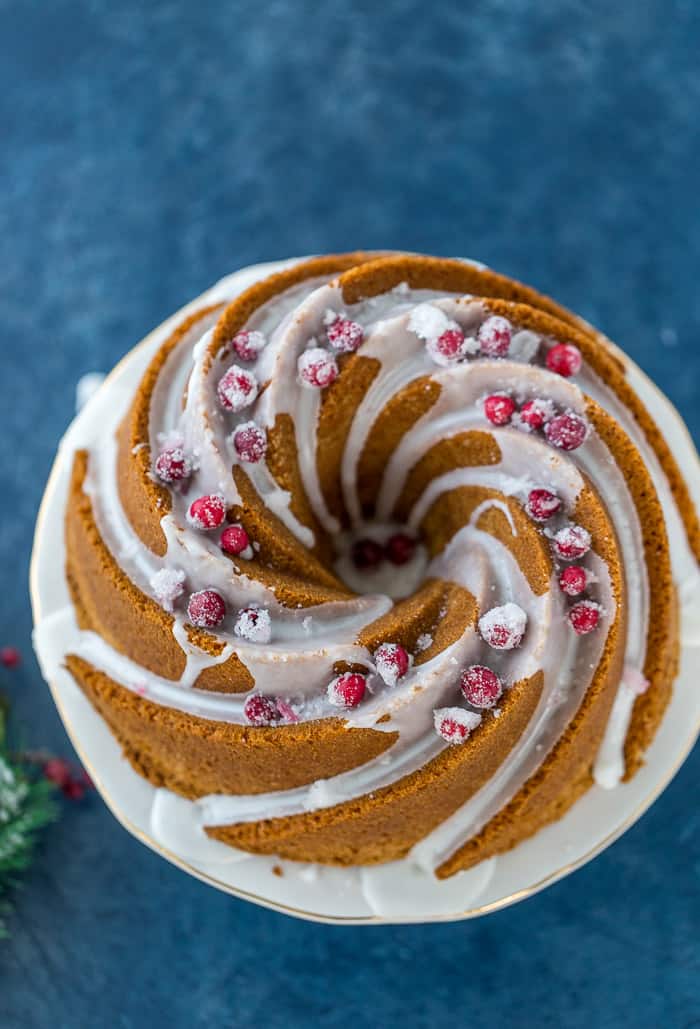 Cranberry Swirl Bundt Cake