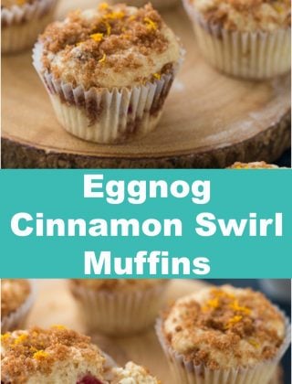 Eggnog Cinnamon Swirl Muffins