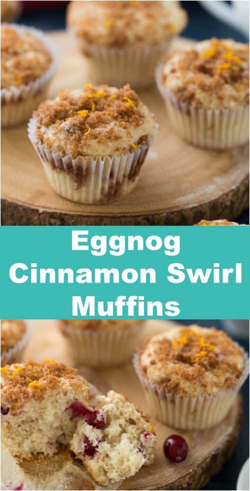 eggnog cinnamon swirl muffins