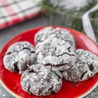 Mexican Chocolate Crinkle Cookies