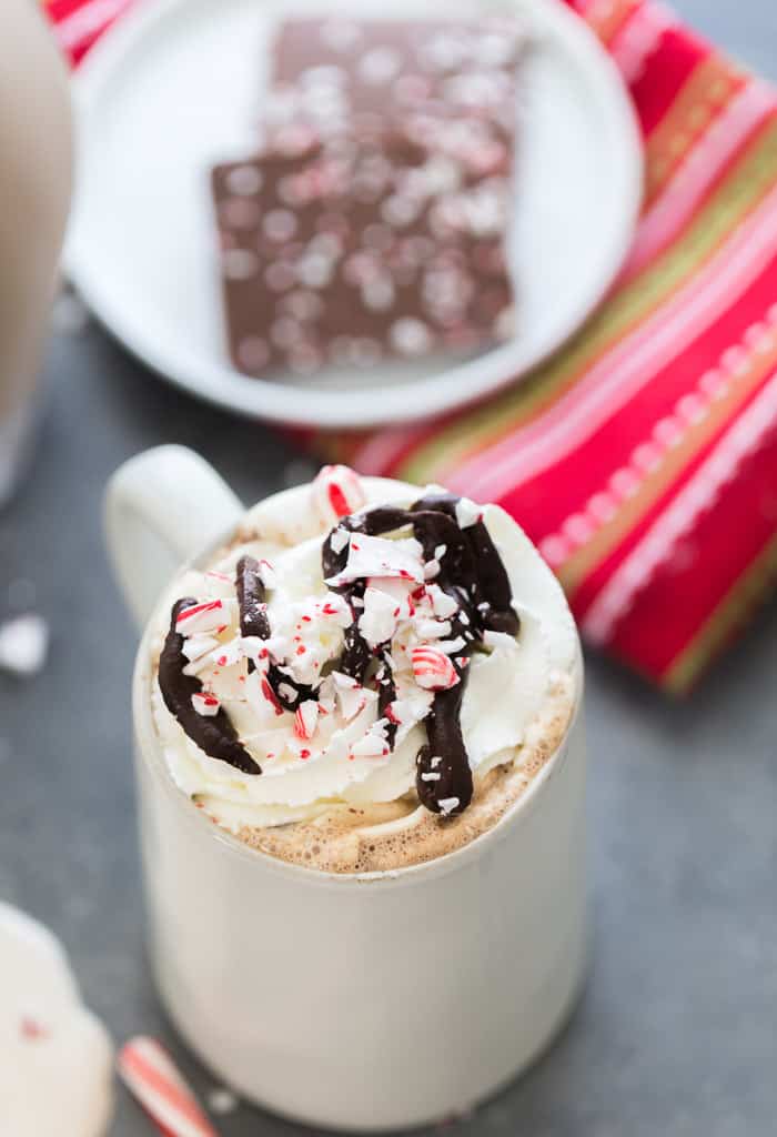 A cozy peppermint mocha cocktail with espresso, indulgent chocolate and a shot of peppermint mocha cream. It's perfect for any cold winter night. 