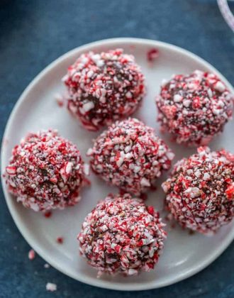 For a sweet indulgent holiday treat, try these peppermint truffles. They are smooth, indulgent and perfect for any holiday season cookie exchange.