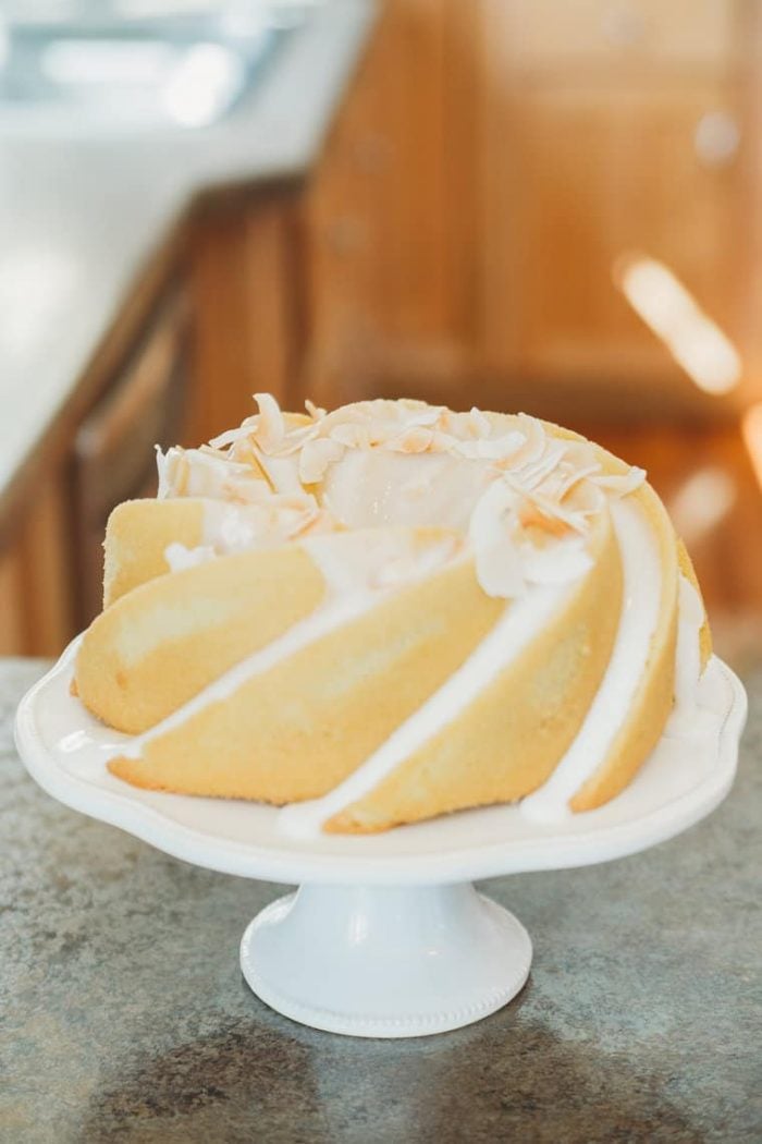 coconut lavender bundt cake