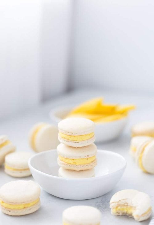 mango macarons