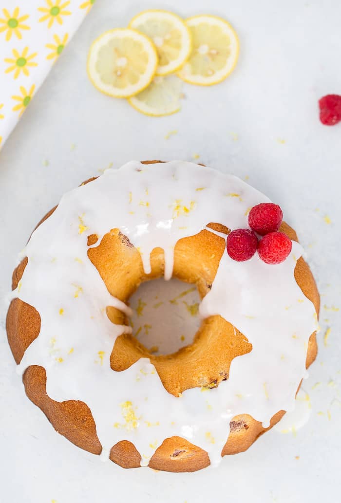 Raspberry Lemonade Pound Cake