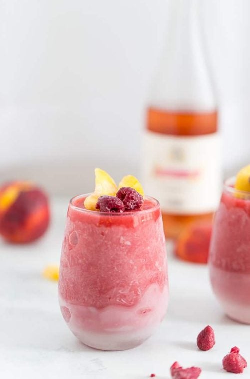 raspberry peach frosé