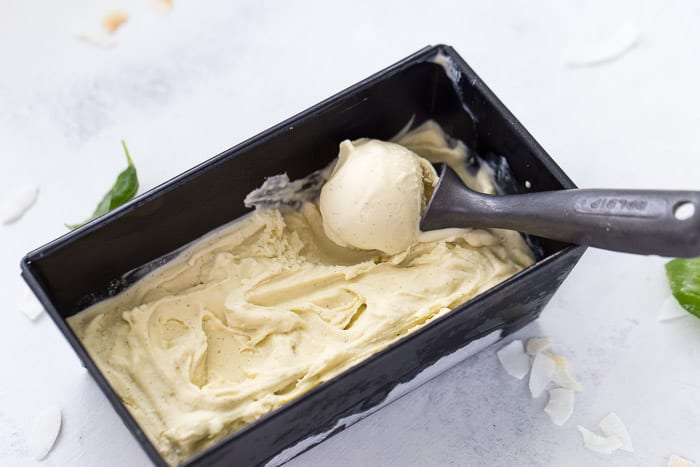 Coconut Basil Ice Cream