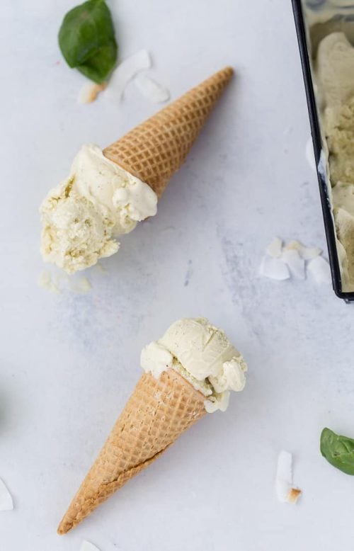 coconut basil ice cream