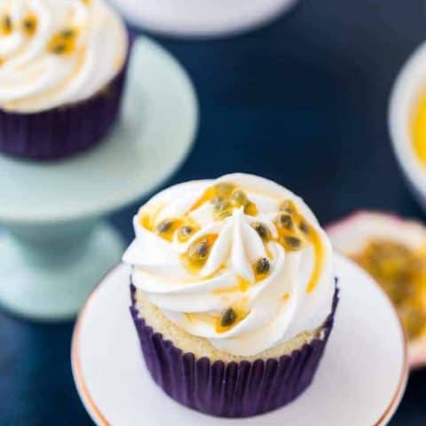 Tropical Passion Fruit Cupcakes