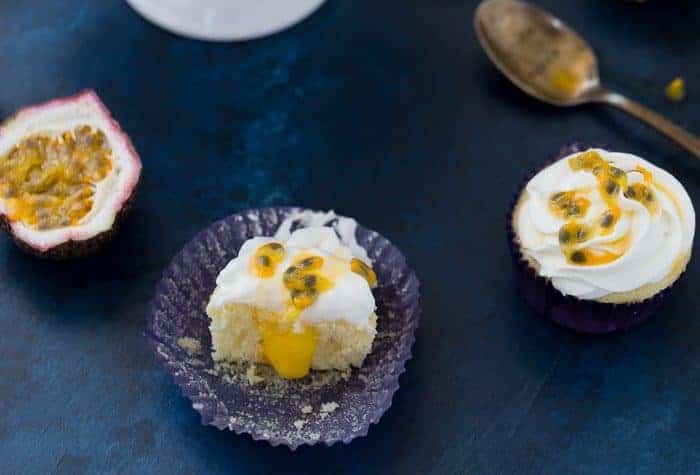 Tropical Passion Fruit Cupcakes 