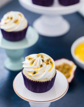 Tropical Passion Fruit Cupcakes