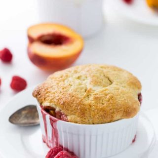 Peach Raspberry Cobbler