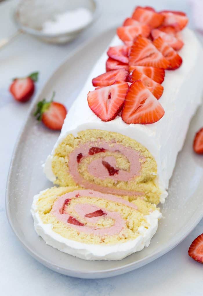 strawberry roll cake