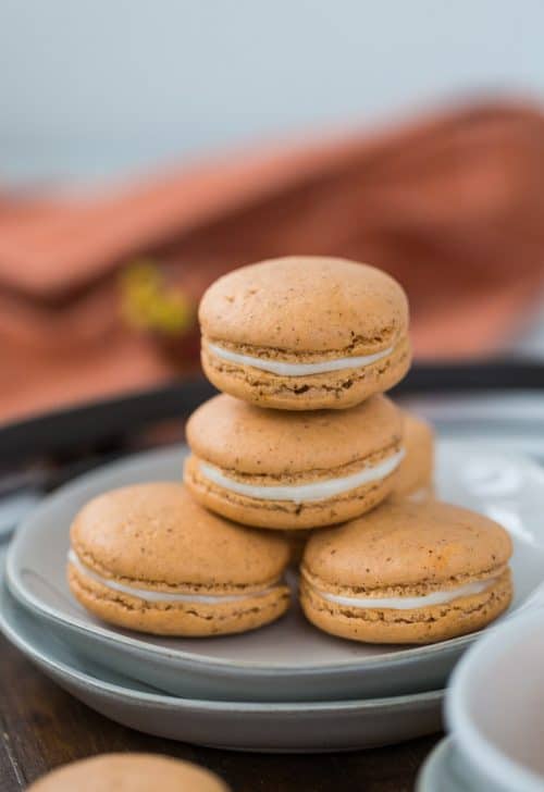 pumpkin spice latte macarons