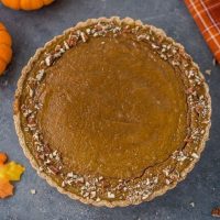Pumpkin Maple Tart with Spiced Pecan Crust