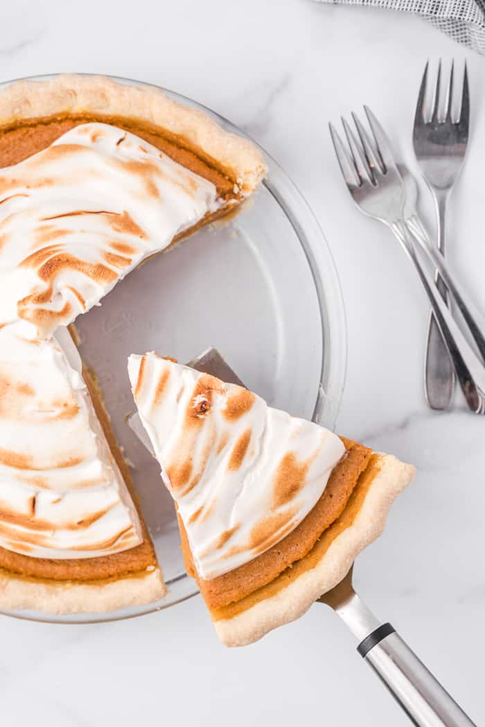 Sweet Potato Pie with Maple Marshmallow Topping