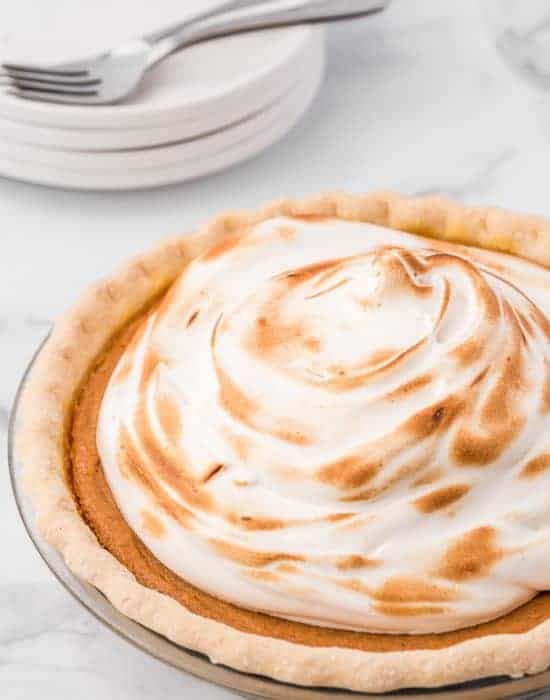 Sweet Potato Pie with Maple Marshmallow Topping