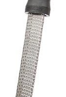 Microplane 40020 Zester Grater Made in USA Stainless Steel Blade for Zesting Citrus and Grating Cheese - Plastic Handle - Black