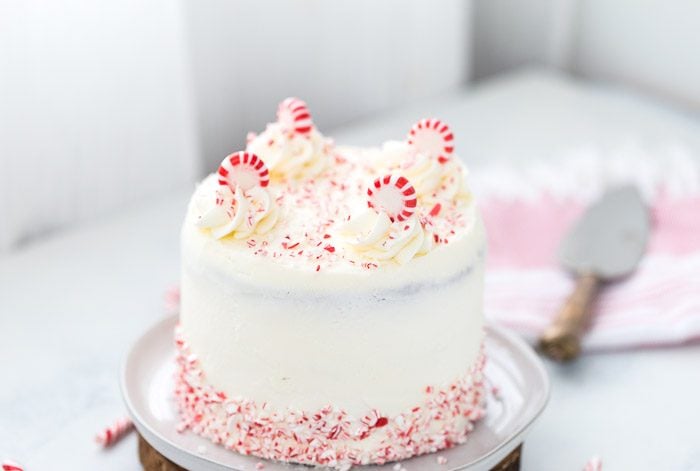 Peppermint Chocolate Layer Cake with Peppermint Frosting