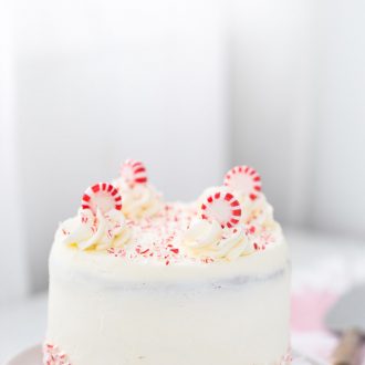 Peppermint Chocolate Layer Cake with Peppermint Frosting