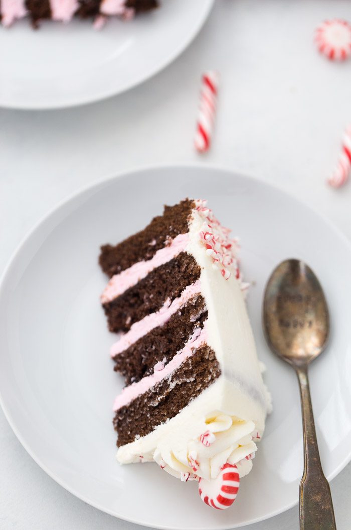 Peppermint Chocolate Layer Cake with Peppermint Frosting