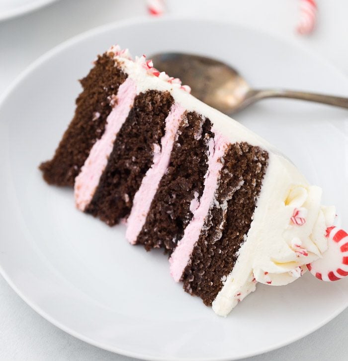 Peppermint Chocolate Layer Cake with Peppermint Frosting