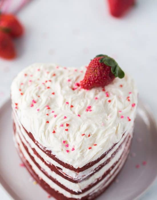 Heart-Shaped Red Velvet Cake